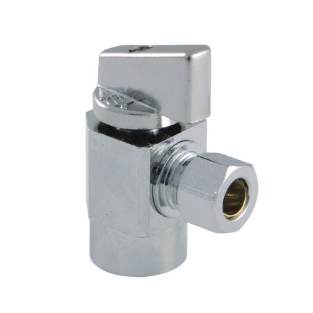 Kingston Brass KF43101CTL 1/2" FIP X 3/8" OD Comp Angle Stop Valve, Polished Chrome KF43101CTL